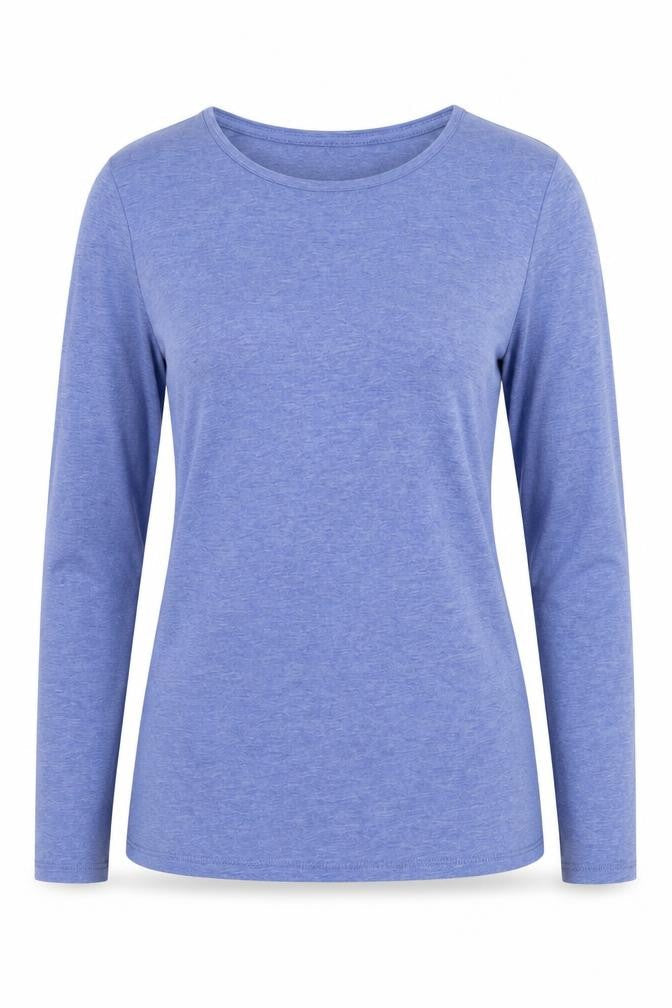 Dunnes Stores Women’s Blue Long Sleeve Basic Cotton T-Shirt Size 8