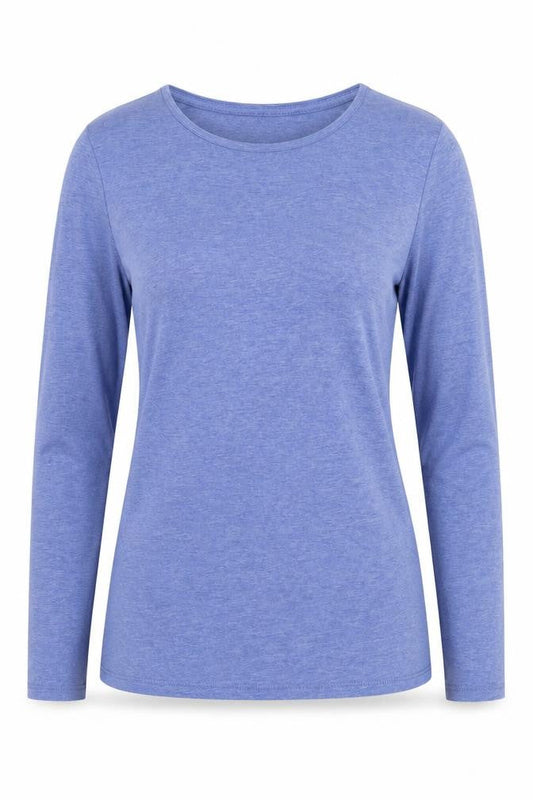 Dunnes Stores Women’s Blue Long Sleeve Basic Cotton T-Shirt Size 8