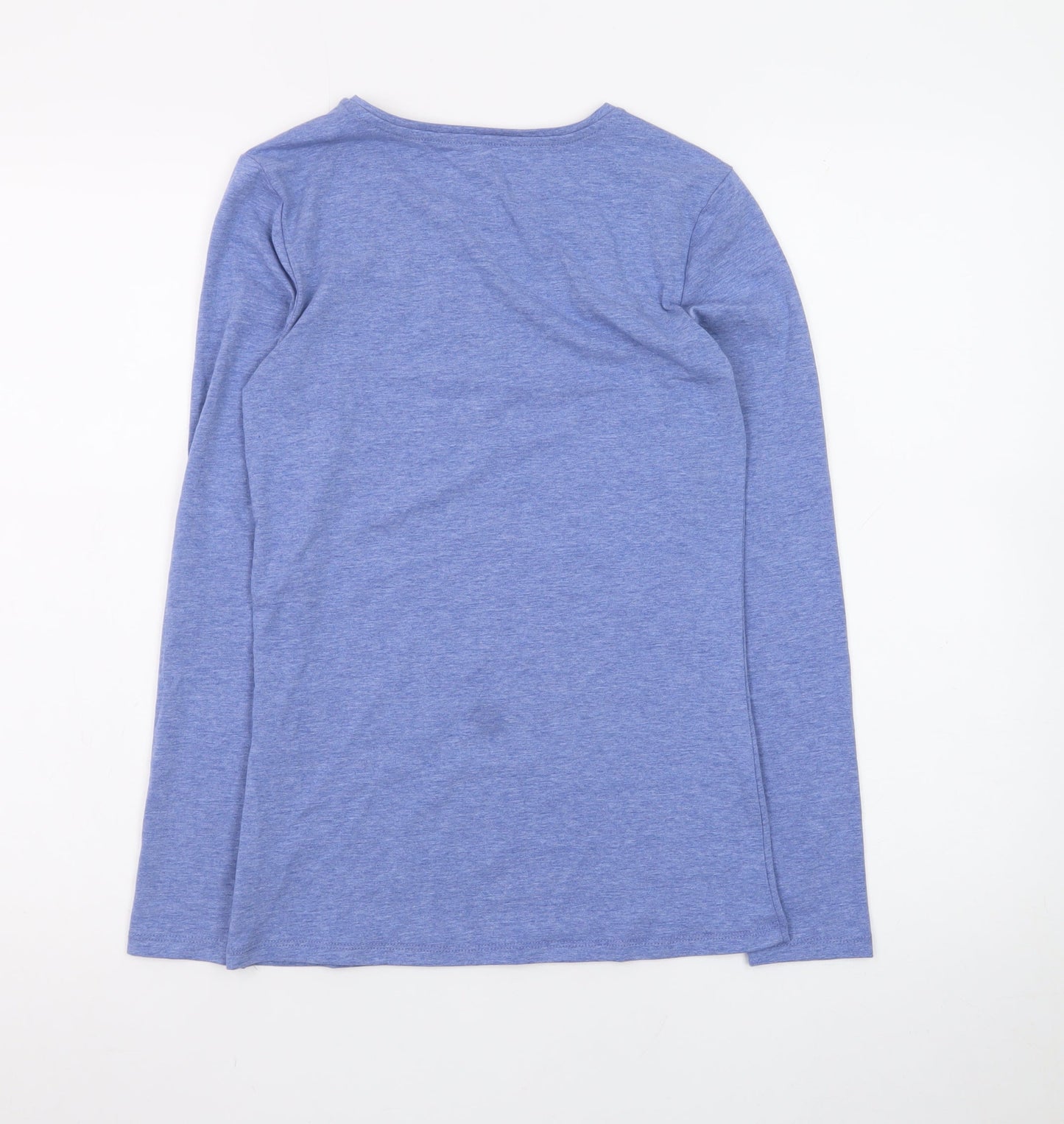 Dunnes Stores Women’s Blue Long Sleeve Basic Cotton T-Shirt Size 8
