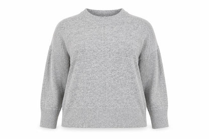 Next Women’s Grey Knit Long Sleeve Crew Neck Basic Top Size 14P