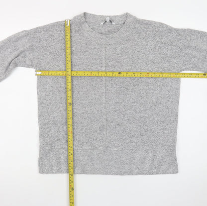Next Women’s Grey Knit Long Sleeve Crew Neck Basic Top Size 14P