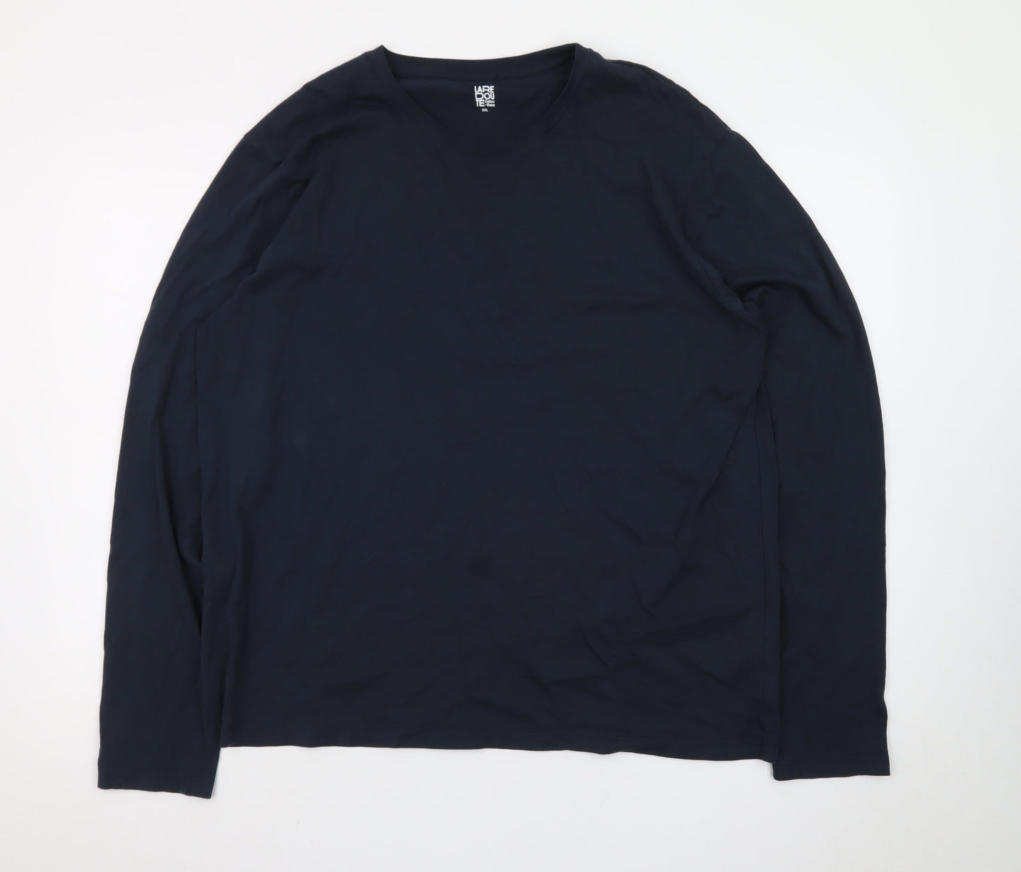 La Redoute Collections Men’s Blue 2XL Long Sleeve Cotton T-Shirt