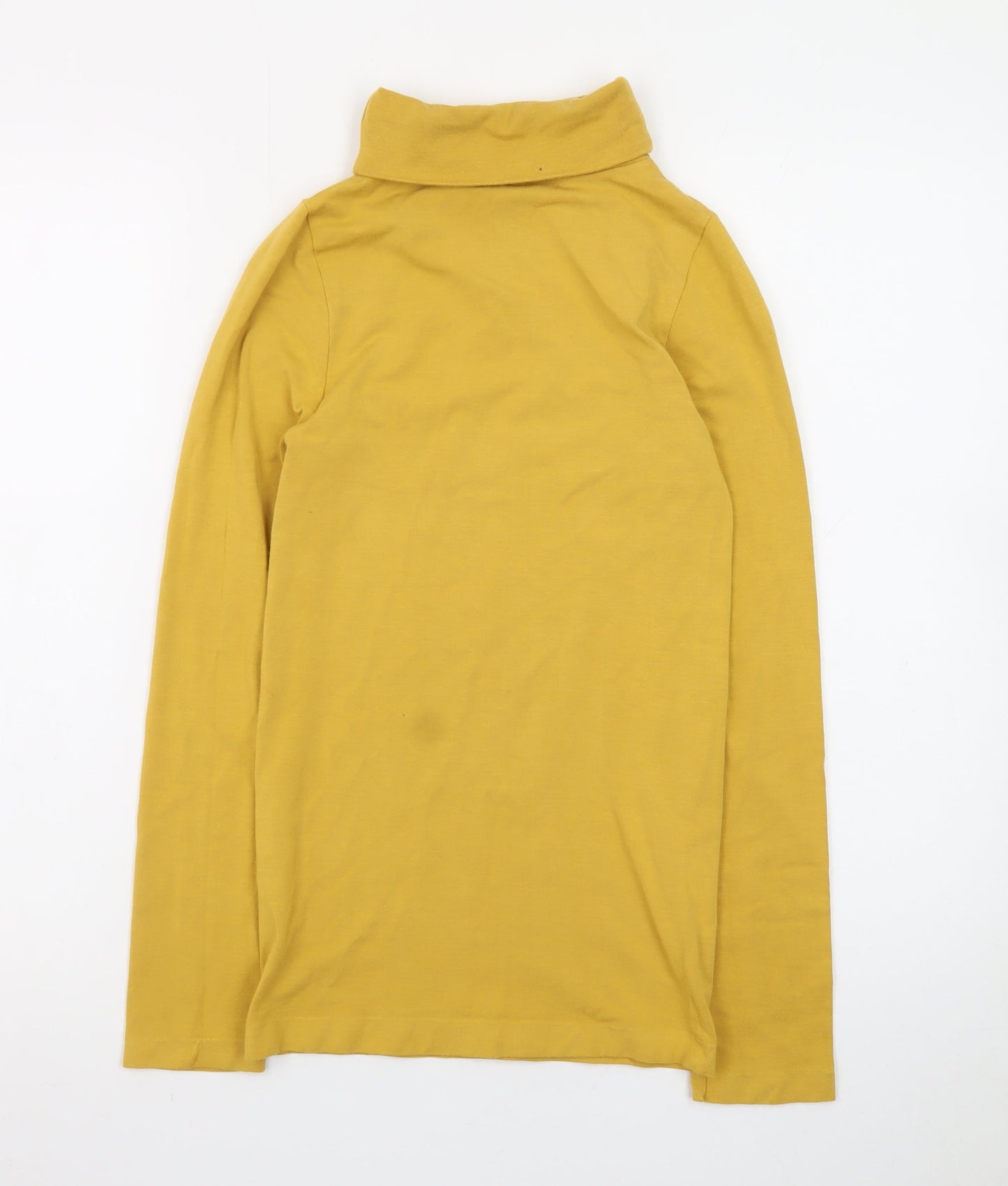 Poof! Women's Yellow Roll Neck Long Sleeve Stretch Top Size S