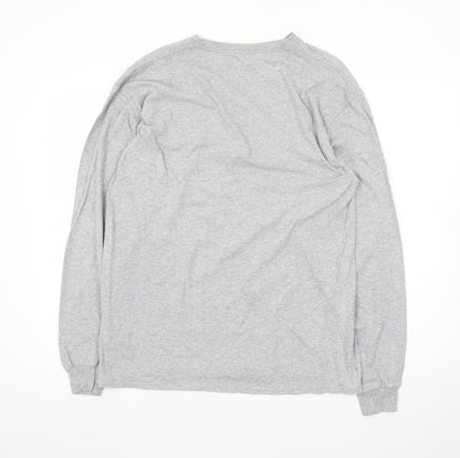 Reebok Men's Grey Long Sleeve Running T-Shirt Size L