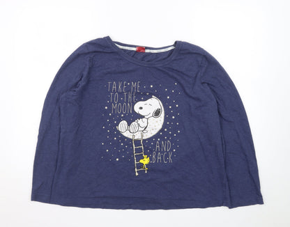 Tu Women’s Blue Snoopy Long Sleeve Pyjama Top Size 18