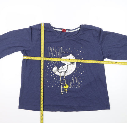 Tu Women’s Blue Snoopy Long Sleeve Pyjama Top Size 18