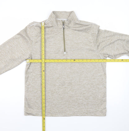 Van Heusen Men’s Beige Classic Fit 1/4 Zip Sweatshirt Size S