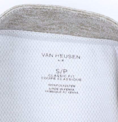 Van Heusen Men’s Beige Classic Fit 1/4 Zip Sweatshirt Size S