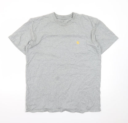 Carhartt Work in Progress Grey Crew Neck T-Shirt Men's Large Cotton
