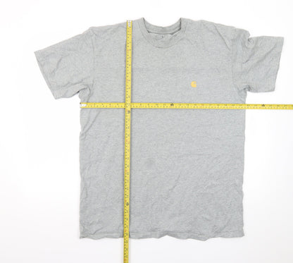 Carhartt Work in Progress Grey Crew Neck T-Shirt Men's Large Cotton