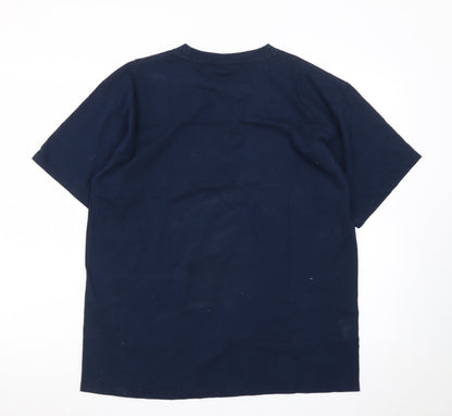Yazbek Men's Blue Puerto Peñasco Mexico Heavyweight Cotton T-Shirt L
