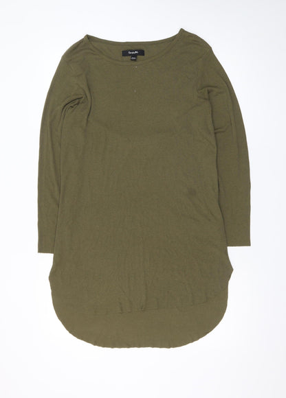SimplyBe Women Green Size 16 3/4 Sleeve Jersey T-Shirt Dress
