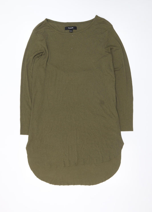 SimplyBe Women Green Size 16 3/4 Sleeve Jersey T-Shirt Dress