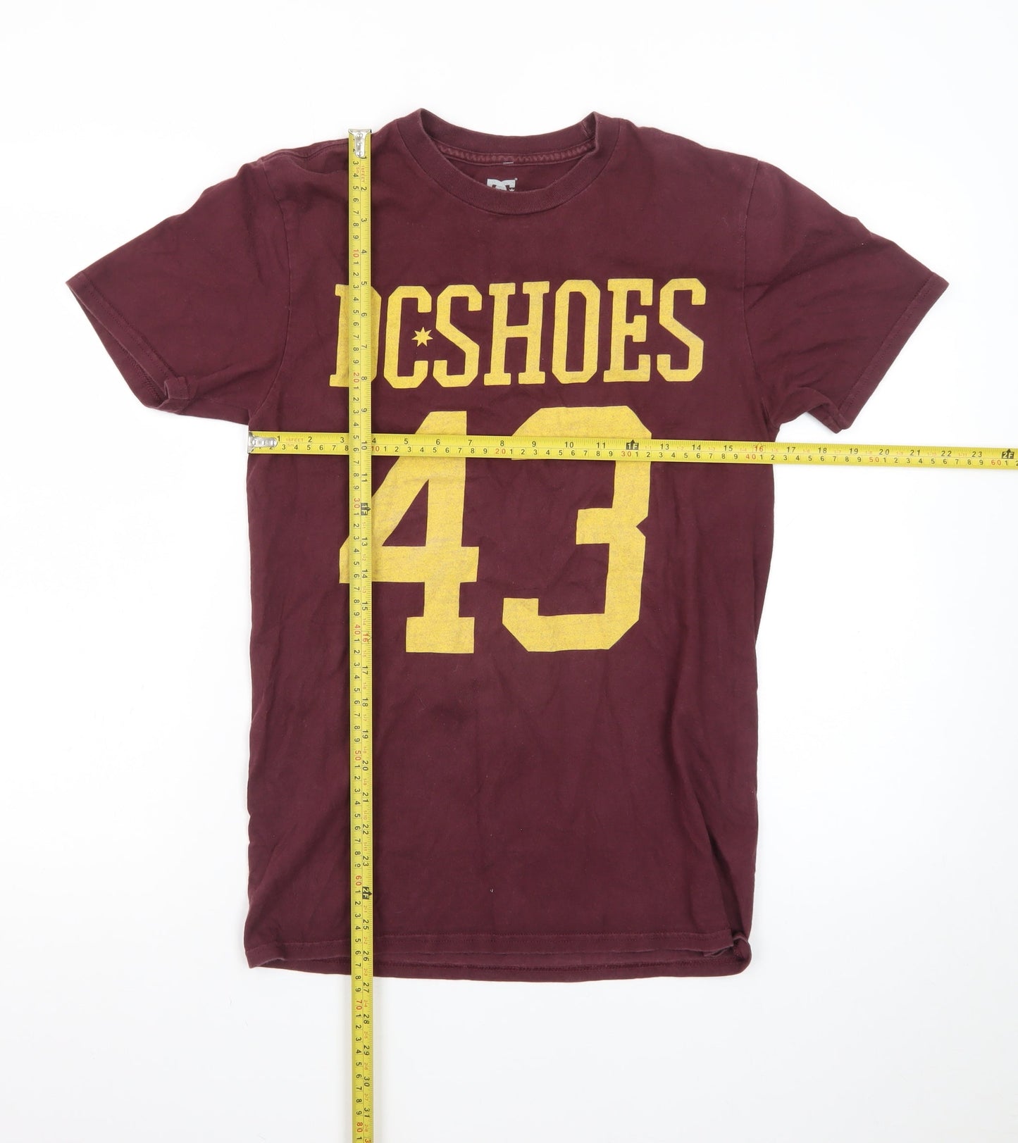 DC Shoes Men's Brown Graphic 43 Crew Neck Cotton T-Shirt Size S