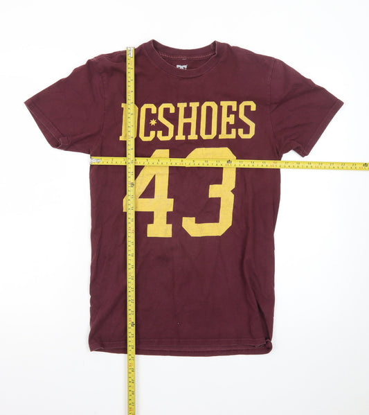 DC Shoes Men's Brown Graphic 43 Crew Neck Cotton T-Shirt Size S