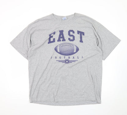 Gildan Men's Grey XL Football Sports Graphic T-Shirt