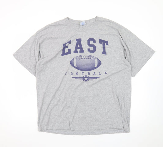Gildan Men's Grey XL Football Sports Graphic T-Shirt