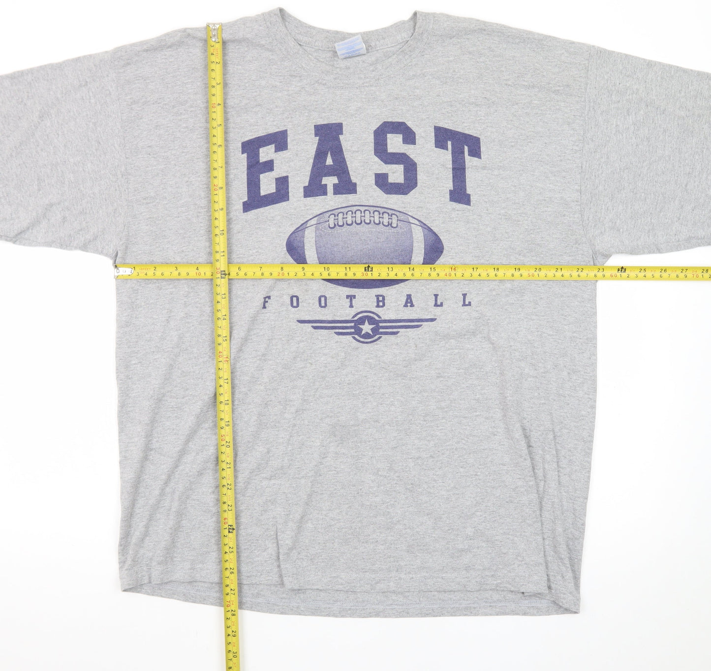 Gildan Men's Grey XL Football Sports Graphic T-Shirt