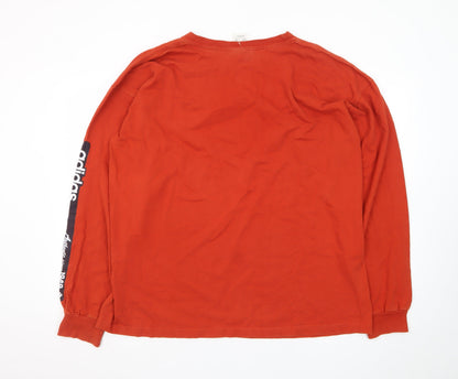 Adidas Men's Red Long Sleeve Athletics Graphic T-Shirt XL