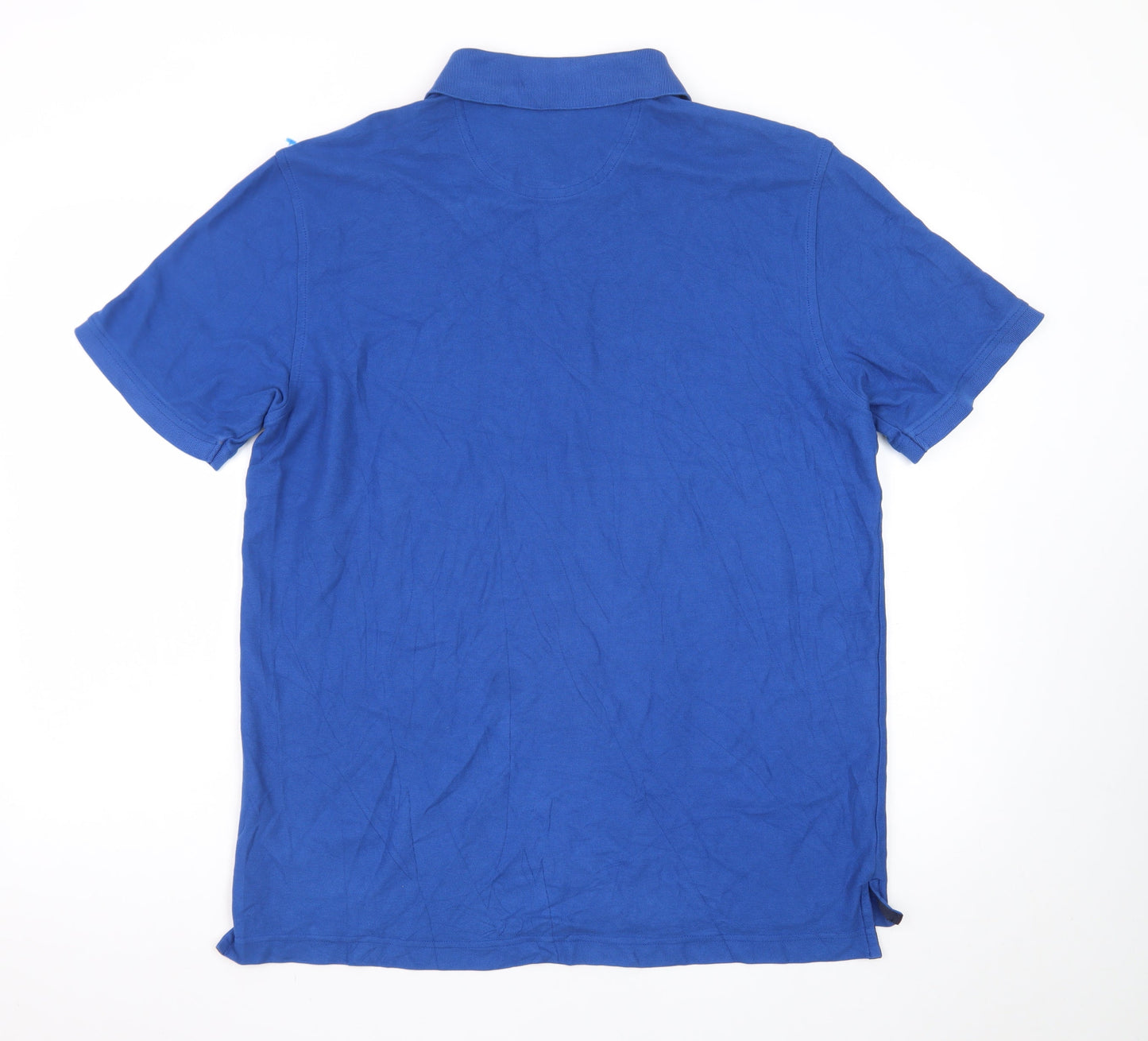 IZOD Men's Blue Cotton Short Sleeve Polo Shirt Size L