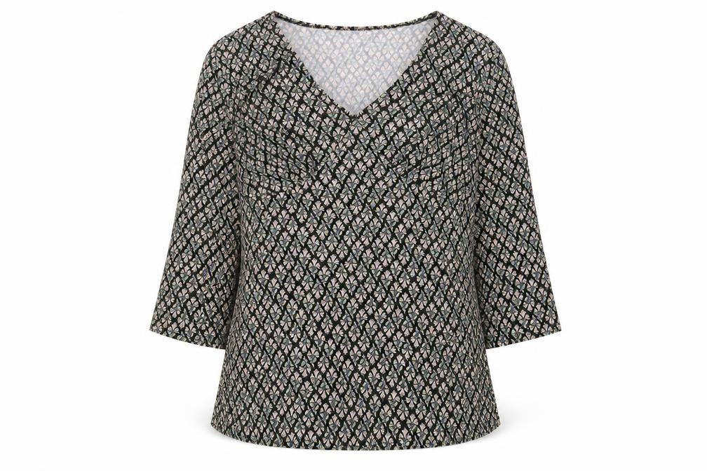 Elementz Women's Multicoloured Floral V-Neck Tunic Blouse XL