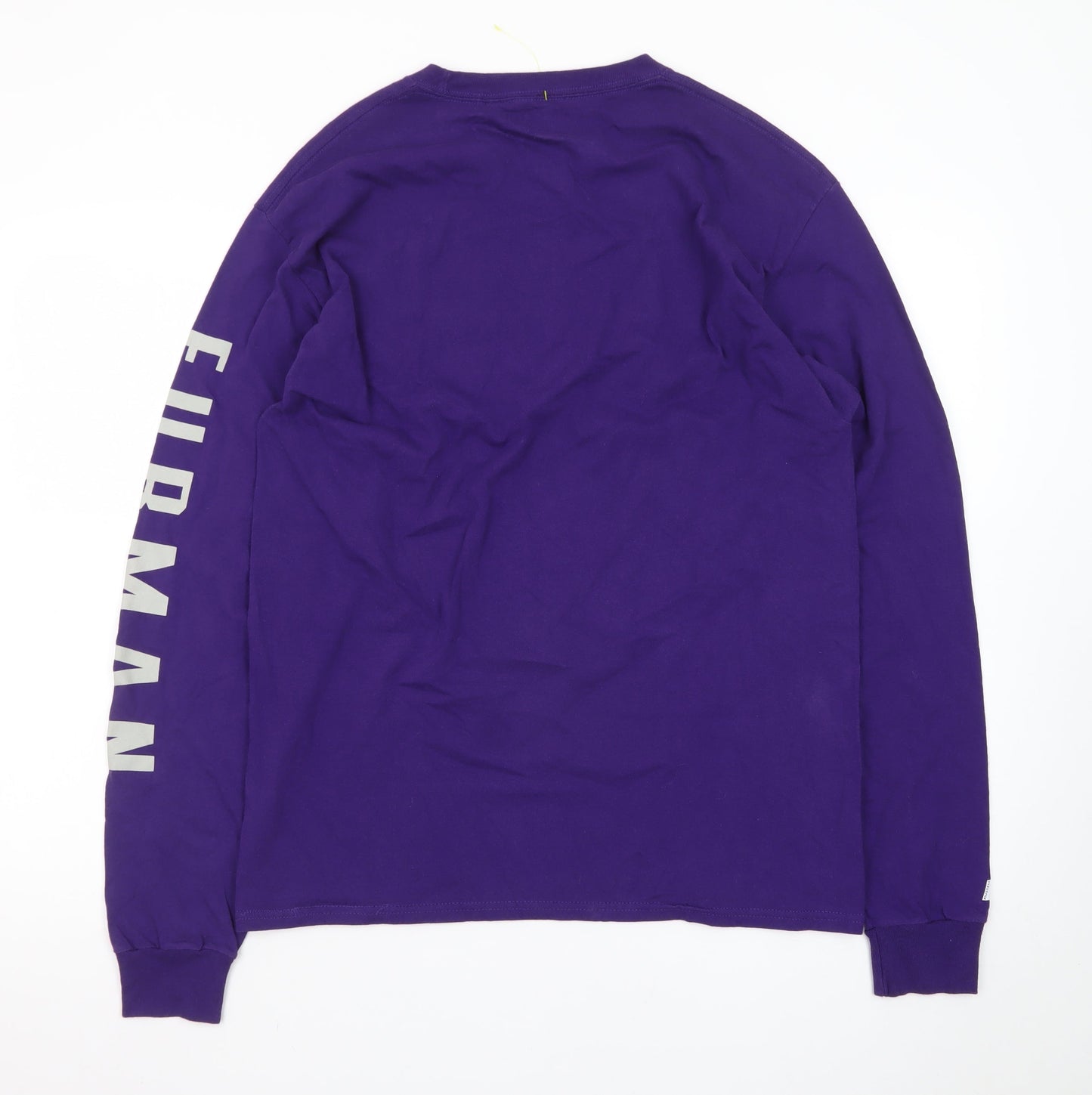 Russell Men Purple Paladins Long Sleeve Crew Neck Graphic T-Shirt Size L