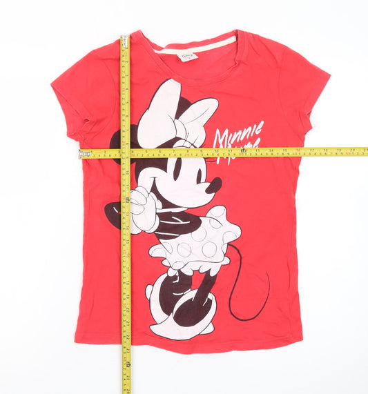 Disney Women’s Red Minnie Mouse Graphic T-Shirt Size S