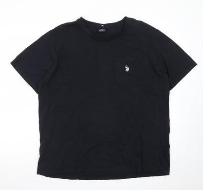 U.S. Polo Assn. Men's Black XL Cotton Crew Neck Short Sleeve T-Shirt