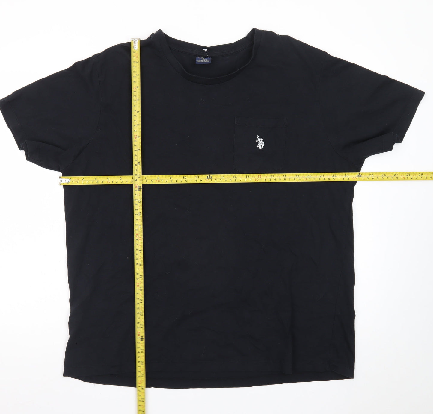 U.S. Polo Assn. Men's Black XL Cotton Crew Neck Short Sleeve T-Shirt