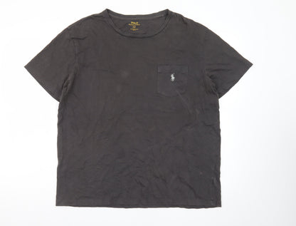Polo Ralph Lauren Men's Black Cotton Crew Neck Short Sleeve T-Shirt L