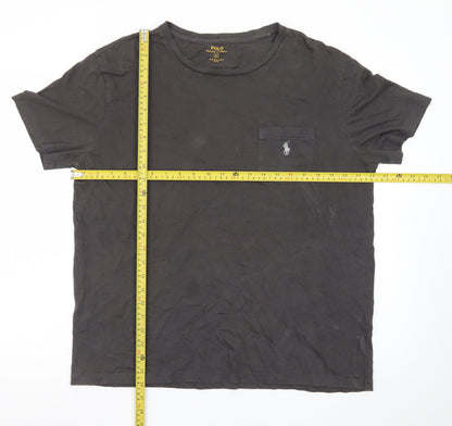 Polo Ralph Lauren Men's Black Cotton Crew Neck Short Sleeve T-Shirt L