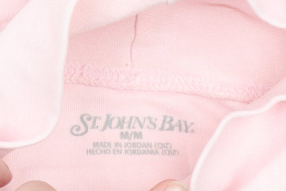 St. John's Bay Women's Pink Roll Neck Long Sleeve Cotton Top M