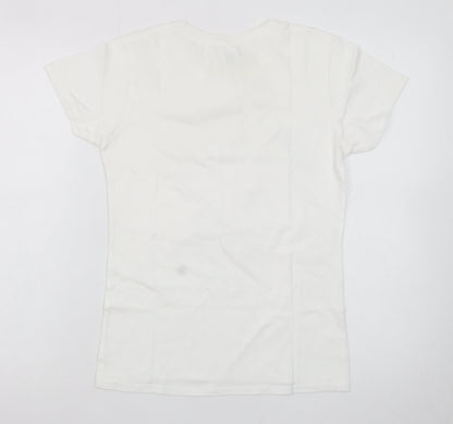 Gildan Women's White Queen's Jubilee 2022 Cotton T-Shirt Size S