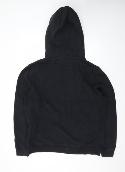 Jack Wills Mens Black XXL Pullover Hoodie with Logo Graphic