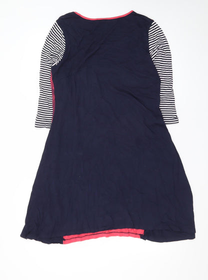 Yest Women’s Multicoloured A-Line Dress Size 14 Scoop Neck 3/4 Sleeve