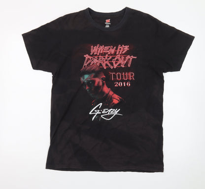 Hanes Men's Black G-Eazy 2016 Tour Graphic Cotton T-Shirt M