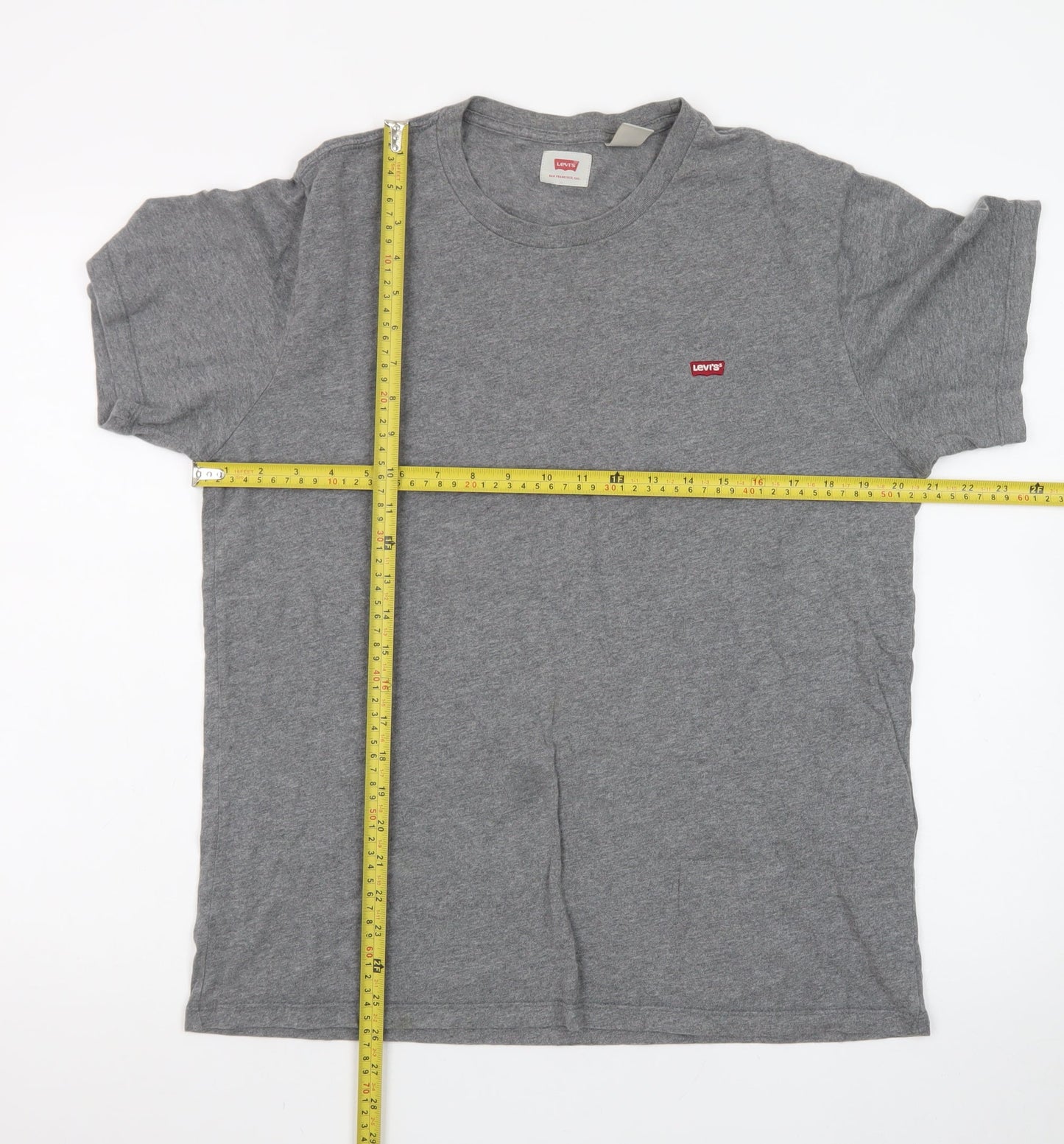 Levi's Men's Grey Crew Neck Short Sleeve Classic Cotton T-Shirt M