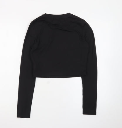 Harry Potter Women's Black Cropped Long Sleeve T-Shirt Size M