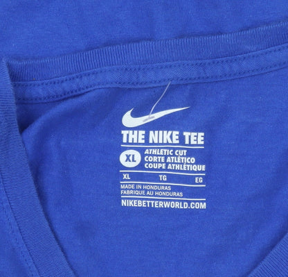 Nike Men's Blue Phillips Mentality Athletic Fit T-Shirt XL