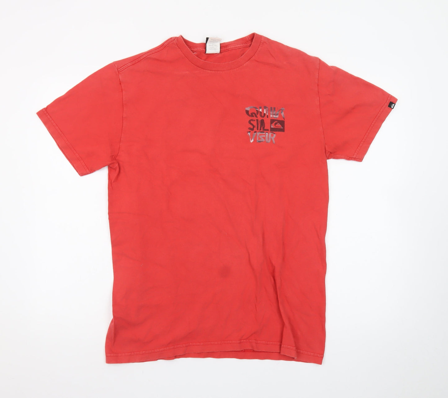 Quiksilver Men's Red Graphic Print Cotton Crew Neck T-Shirt M