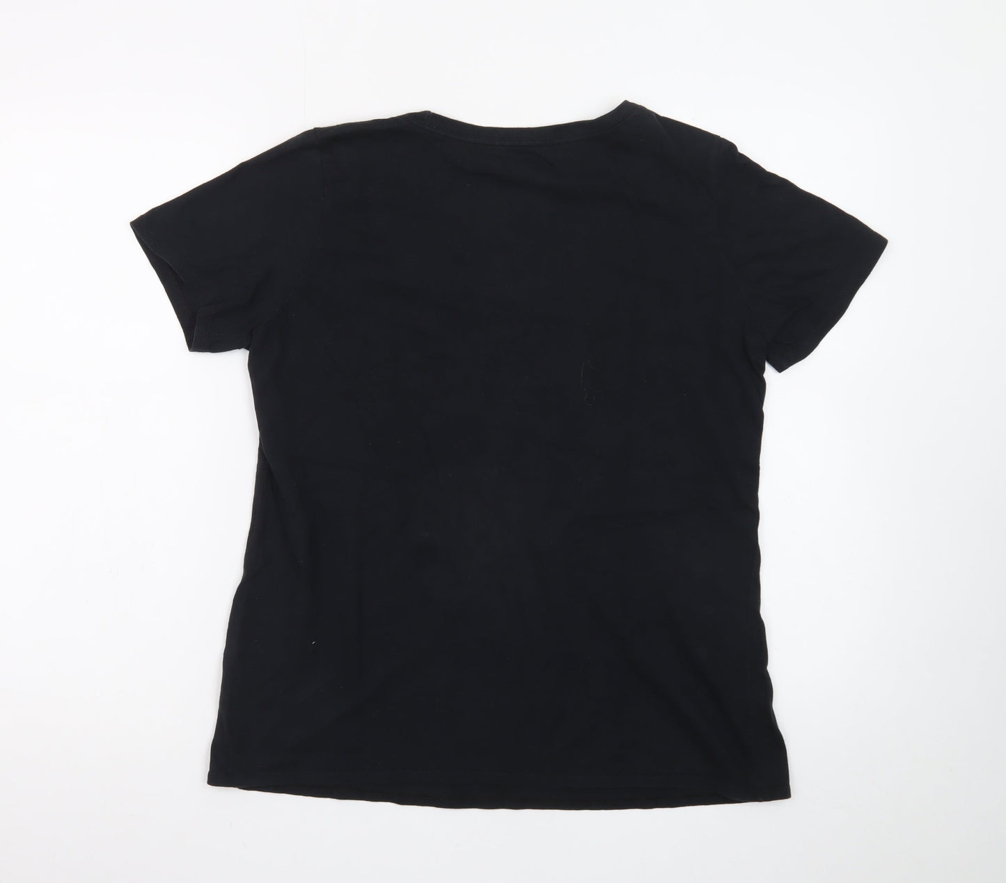 Nike Womens Black Athletic Fit T-Shirt Medium Short Sleeve Sports Tee