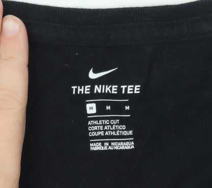 Nike Womens Black Athletic Fit T-Shirt Medium Short Sleeve Sports Tee