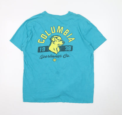 Columbia Men's Blue XL Graphic Cotton T-Shirt
