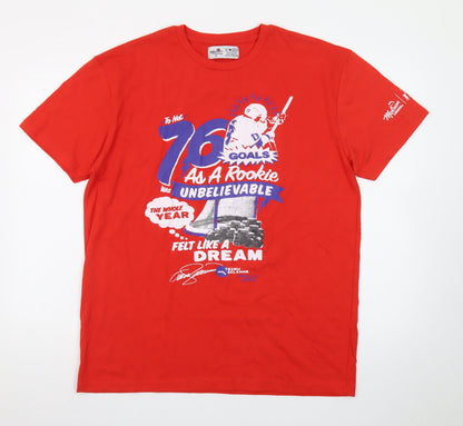 Molson Canadian Men's Red Graphic Sports T-Shirt Size L