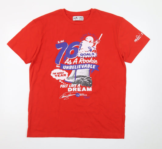 Molson Canadian Men's Red Graphic Sports T-Shirt Size L