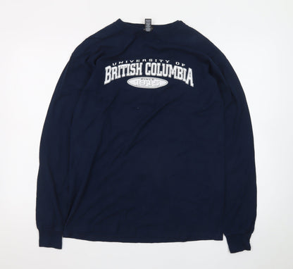 M&O Heavy Men's Navy University of British Columbia Long Sleeve T-Shirt Size M