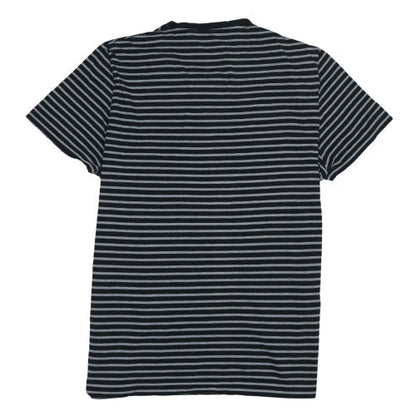 Polo Ralph Lauren Men's Black Grey Striped Custom Slim Fit T-Shirt XL