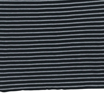 Polo Ralph Lauren Men's Black Grey Striped Custom Slim Fit T-Shirt XL