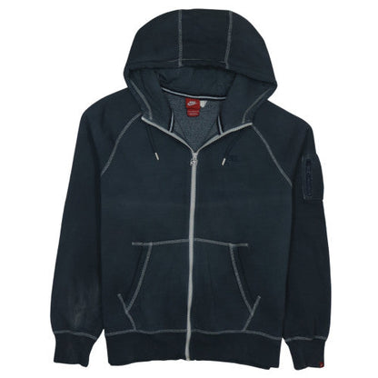 Nike Men's Blue Full Zip Hoodie Size M Cotton Blend