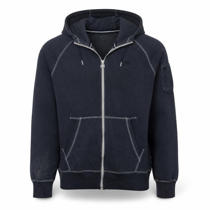 Nike Men's Blue Full Zip Hoodie Size M Cotton Blend